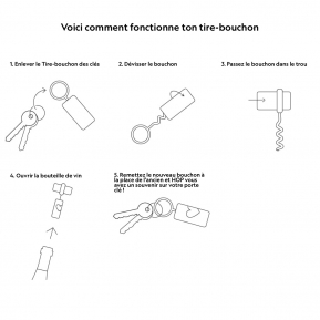 Tire bouchon porte-clé